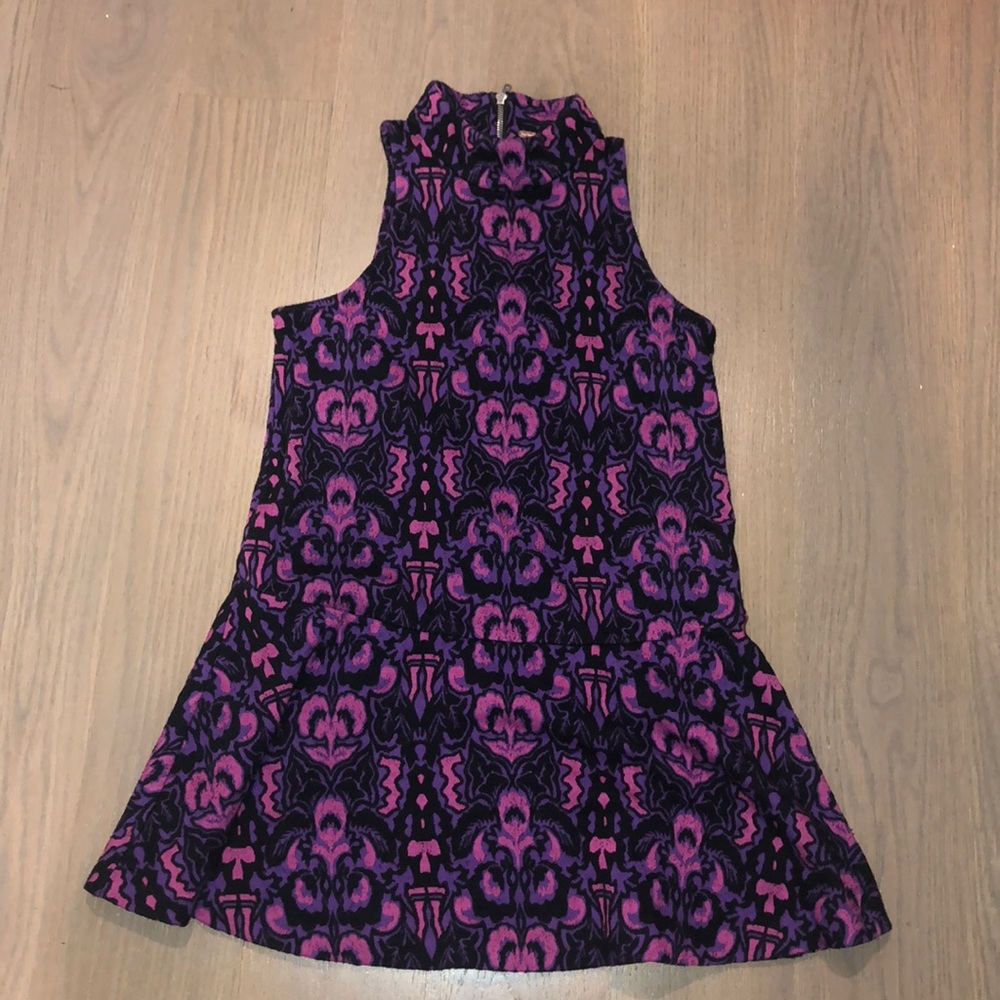 Purple floral patterned free people dress
